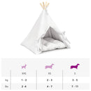 Kæledyrstepee med pude Hvid 50 x 50 x 60 cm Polyester