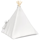 Kæledyrstepee med pude Hvid 60 x 60 x 70 cm Polyester