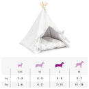 Kæledyrstepee med pude Hvid 60 x 60 x 70 cm Polyester