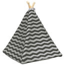 Kæledyrstepee med pude Hvid og Grå 50 x 50 x 60 cm Polyester