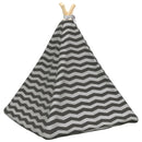 Kæledyrstepee med pude Hvid og Grå 60 x 60 x 70 cm Polyester