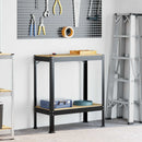 Værksted med hylde Sort 81 x 41 x 91 cm Samlet træ og metal