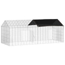 Kanin Bur Sølv 200 x 78 x 78 cm Galvaniseret stål