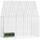 Kanin Bur Sølv 200 x 100 x 210 cm Galvaniseret stål