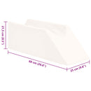 Benpude 68 x 25 x 21,5 cm Fast PU Skum Hvid