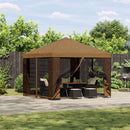 Pavillon 3 x 3 m Beige Polyester og Stål 190 gsm