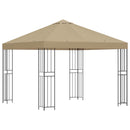 Pavillon 3 x 3 m Beige Polyester og Stål 190 gsm
