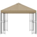 Pavillon 3 x 3 m Beige Polyester og Stål 190 gsm