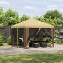 Pavillon 3 x 3 m Cremefarvet Polyester og Stål 190 gsm