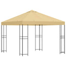 Pavillon 3 x 3 m Cremefarvet Polyester og Stål 190 gsm