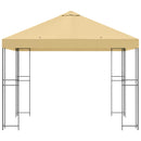 Pavillon 3 x 3 m Cremefarvet Polyester og Stål 190 gsm