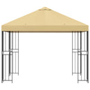 Pavillon 3 x 3 m Cremefarvet Polyester og Stål 190 gsm