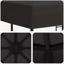 Pavillon 3 x 3 m Antracit Polyester og Stål 190 gsm