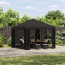 Pavillon 3 x 3 m Antracit Polyester og Stål 190 gsm