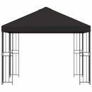 Pavillon 3 x 3 m Antracit Polyester og Stål 190 gsm