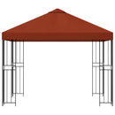 Pavillon 3 x 3 m Terrakotta Polyester og Stål 190 gsm
