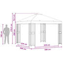 Pavillon 3 x 3 m Terrakotta Polyester og Stål 190 gsm