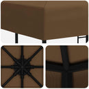 Pavillon 3 x 3 m Gråbrun Polyester og Stål 190 gsm