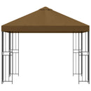 Pavillon 3 x 3 m Gråbrun Polyester og Stål 190 gsm