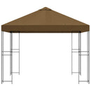 Pavillon 3 x 3 m Gråbrun Polyester og Stål 190 gsm
