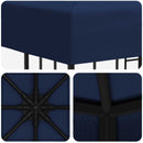Pavillon 3 x 3 m Blå Polyester og Stål 190 gsm