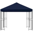 Pavillon 3 x 3 m Blå Polyester og Stål 190 gsm