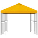 Pavillon 3 x 3 m Gul Polyester og Stål 190 gsm