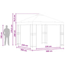 Pavillon 3 x 3 m Orange Polyester og Stål 190 gsm