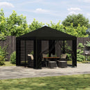 Pavillon 3 x 3 m Sort Polyester og Stål 190 gsm