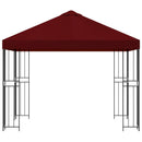 Pavillon 3 x 3 m Bordeaux Polyester og Stål 190 gsm