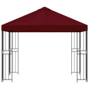 Pavillon 3 x 3 m Bordeaux Polyester og Stål 190 gsm