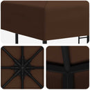 Pavillon 3 x 3 m Brun Polyester og Stål 190 gsm