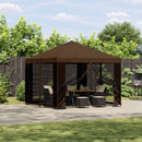 Pavillon 3 x 3 m Brun Polyester og Stål 190 gsm