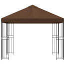 Pavillon 3 x 3 m Brun Polyester og Stål 190 gsm