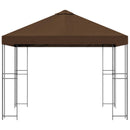 Pavillon 3 x 3 m Brun Polyester og Stål 190 gsm