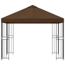 Pavillon 3 x 3 m Brun Polyester og Stål 190 gsm