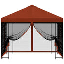Havelæger med sidevægge 3 x 3 m Terrakotta Polyester og Stål