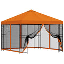 Havelæger med sidevægge 3 x 3 m Orange Polyester og Stål