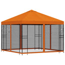Havelæger med sidevægge 3 x 3 m Orange Polyester og Stål