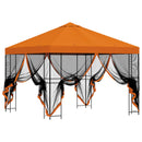Havelæger med sidevægge 3 x 3 m Orange Polyester og Stål