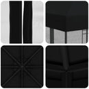 Havelæger med sidevægge 3 x 3 m Sort Polyester og Stål 190 gsm