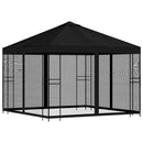 Havelæger med sidevægge 3 x 3 m Sort Polyester og Stål 190 gsm