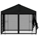 Havelæger med sidevægge 3 x 3 m Sort Polyester og Stål 190 gsm