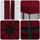 Havelæger med sidevægge 3 x 3 m Bordeaux Polyester og Stål