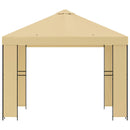 Pavillon 3 x 3 m Cremefarvet Polyester og Stål 190 gsm