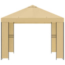 Pavillon 3 x 3 m Cremefarvet Polyester og Stål 190 gsm