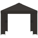 Pavillon 3 x 3 m Antracit Polyester og Stål 190 gsm
