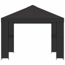 Pavillon 3 x 3 m Antracit Polyester og Stål 190 gsm
