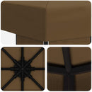 Pavillon 3 x 3 m Gråbrun Polyester og Stål 190 gsm