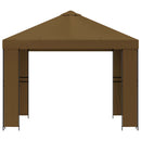 Pavillon 3 x 3 m Gråbrun Polyester og Stål 190 gsm